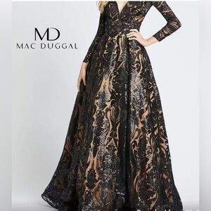 Black Mac Duggal Ball Gown Dress (Almost New)